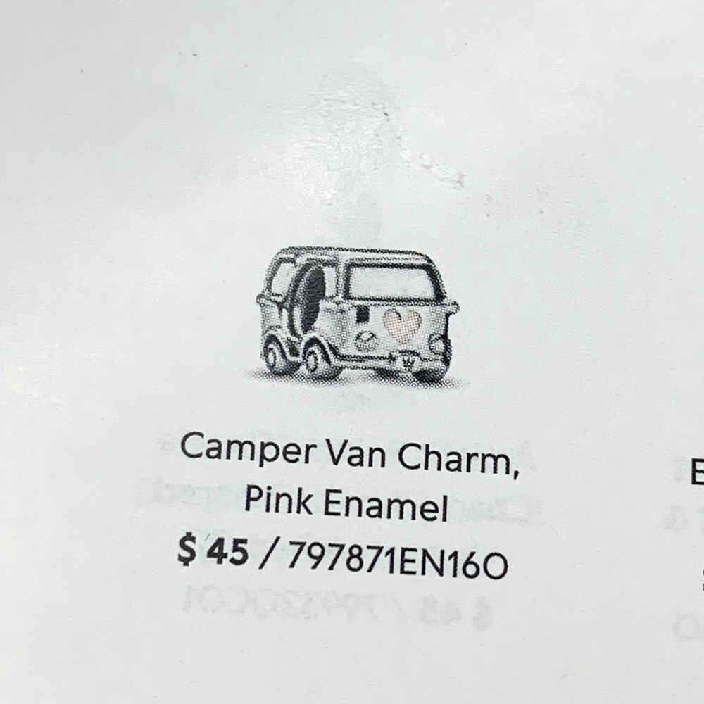 Pandora camper van charm  pink enamel